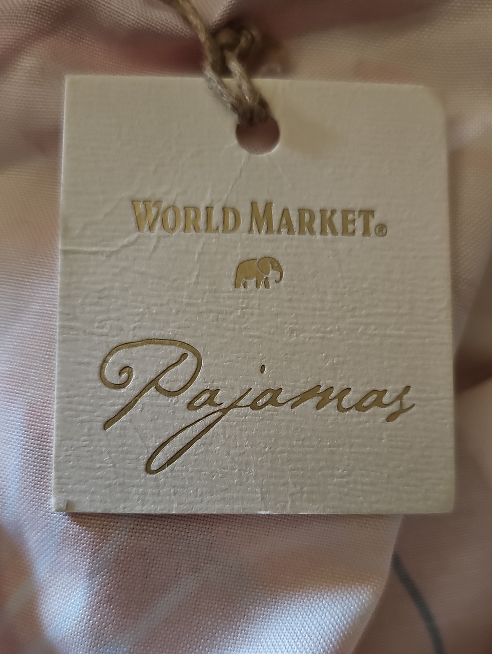 World Market Pajamas Kimono Wrap Cover Up No Tie Cream Peach Pink One Size New - Picture 5 of 10